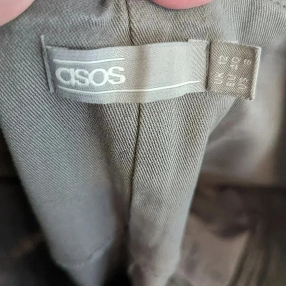 ASOS Grey High Waisted Cropped Pants 6 - Picture 2 of 7